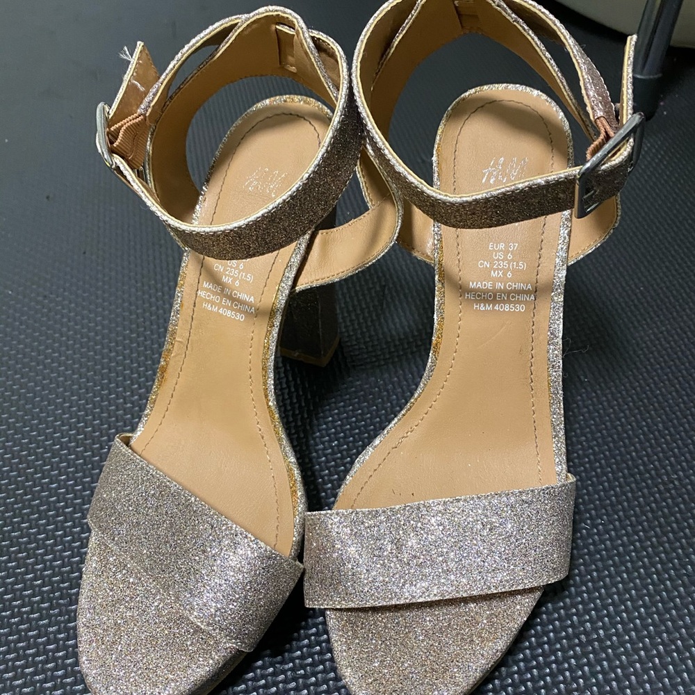 H&M glitter pink heels